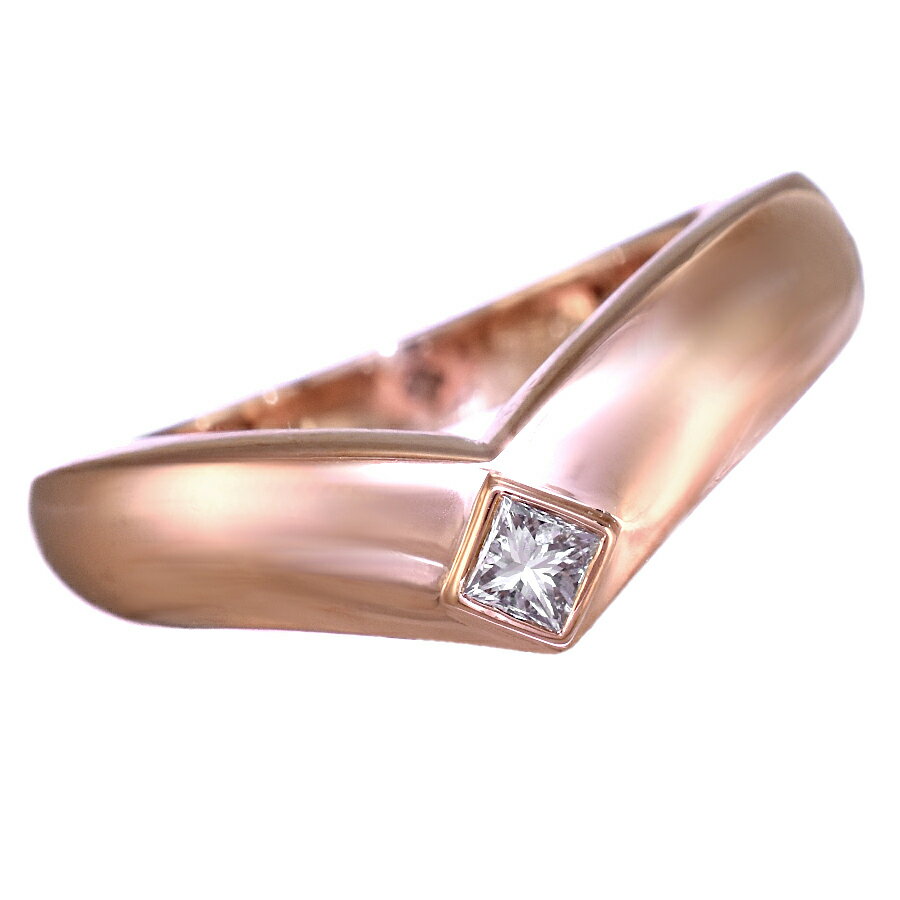 【中古】カルティエ トリアンドル リング 指輪 #51 11号 K18 ピンクゴールド ダイヤモンド ジュエリー アクセサリー Cartier [美品][送料無料]