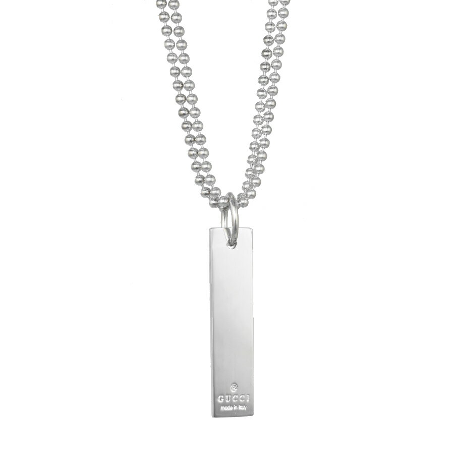 【楽天スーパーSALE】【中古】グッチ トレードマーク ダブルチェーン ペンダント ネックレス 010595 スターリングシルバー 925 ジュエリー GUCC...