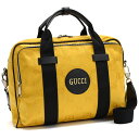【中古】グッチ 2way ビジネスバッグ 674299 サーキュラー オフ ザ グリッド GG ナイロン イエロー ブラック GUCCI Off The Gri...