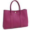 【中古】新品同様 エルメス ガーデンパーティ TPM 30 トートバッグ C刻印 レザー ローズパープル ピンク HERMES Garden Party [美品...