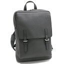 【中古】ロエベ ミリタリー バックパック リュックサック B553J18X0 ソフトグレインカーフ レザー アンスラサイト ダークグレー LOEWE [送料無料...