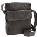 【中古】ボッテガヴェネタ クロスボディ ショルダーバッグ 180215 イントレチャート レザー ダークブラウン BOTTEGA VENETA Intrecci...