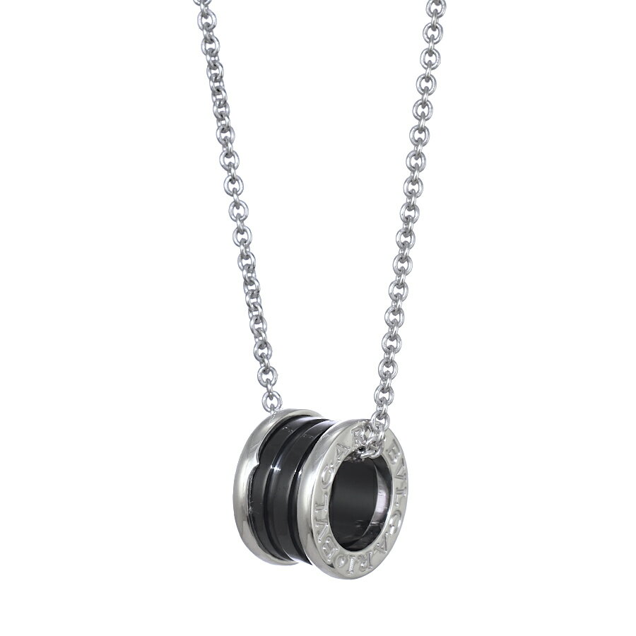 【楽天スーパーSALE】【中古】新品同様 ブルガリ セーブザチルドレン ビーゼロワン ペンダント ネックレス スターリングシルバー 925 ブラックセラミック ...