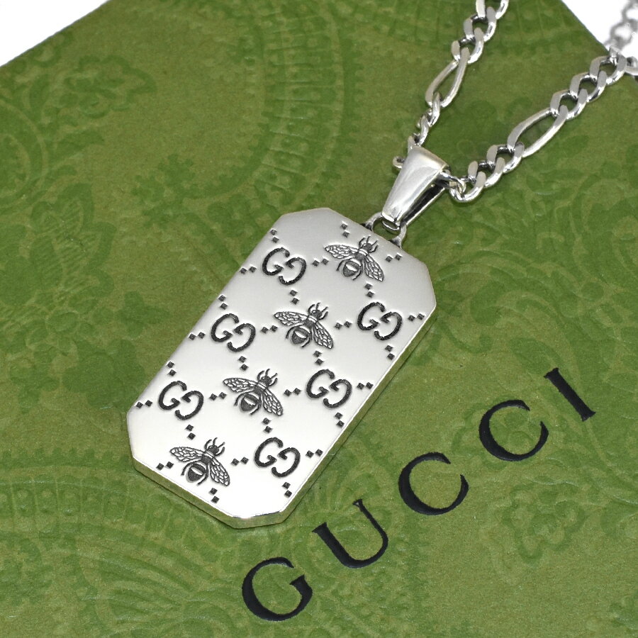 【楽天スーパーSALE】【中古】新品同様 GG ビー 蜂 エングレービング ペンダント ネックレス 728265 スターリングシルバー 925 GUCCI [美...