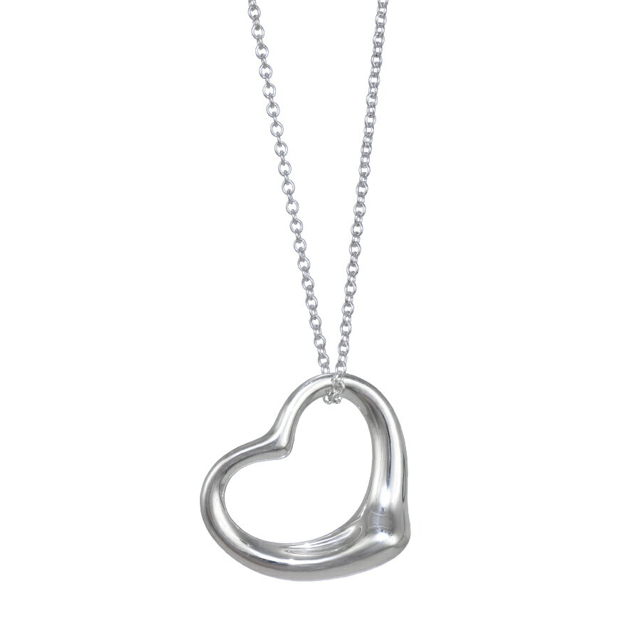 【中古】新品同様 ティファニー エルサペレッティ オープン ハート ラージ ペンダント ネックレス スターリングシルバー 925 TIFFANY&CO. [美品][送料無料]のサムネイル