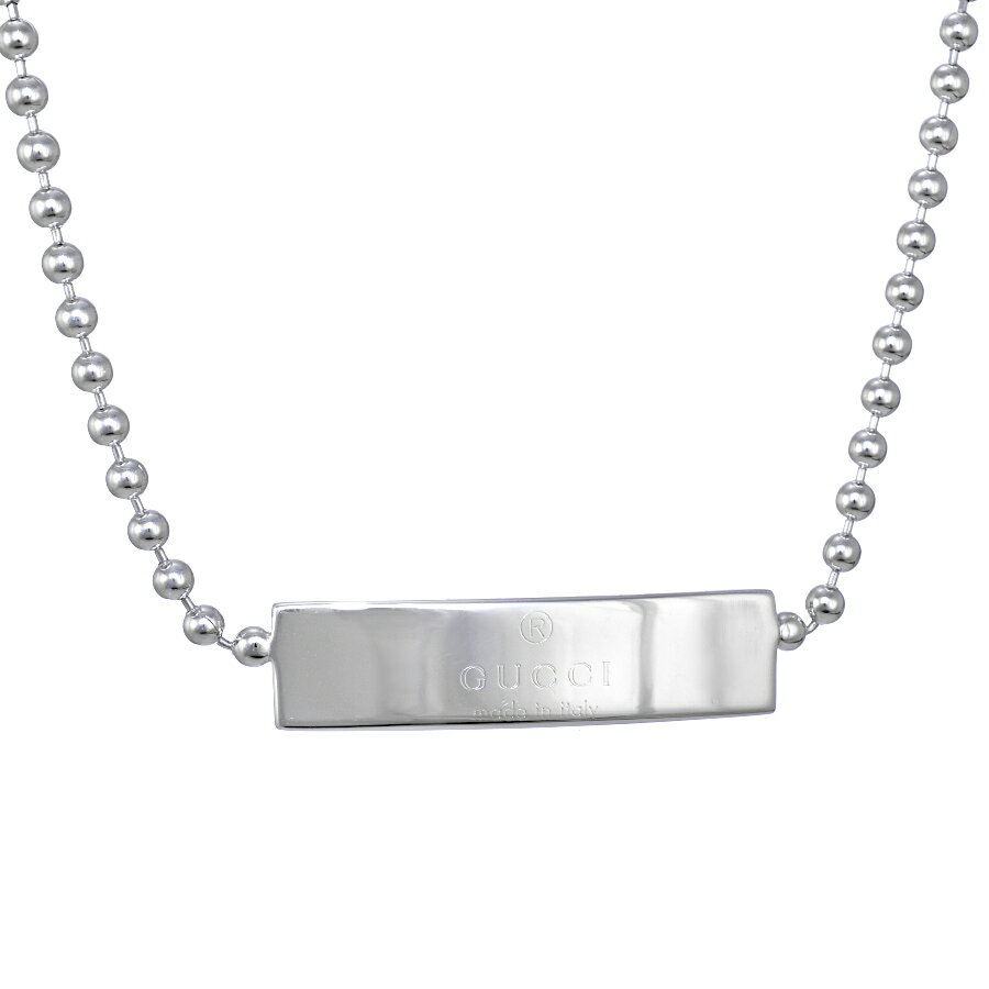 【楽天スーパーSALE】【中古】新品同様 グッチ トレードマーク チョーカー ネックレス スターリングシルバー 925 ボールチェーン ジュエリー GUCCI ...