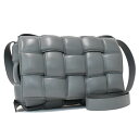 【中古】ボッテガヴェネタ パデッド カセット クロスボディ ショルダーバッグ 591970 レザー グレー BOTTEGA VENETA Intrecciato...