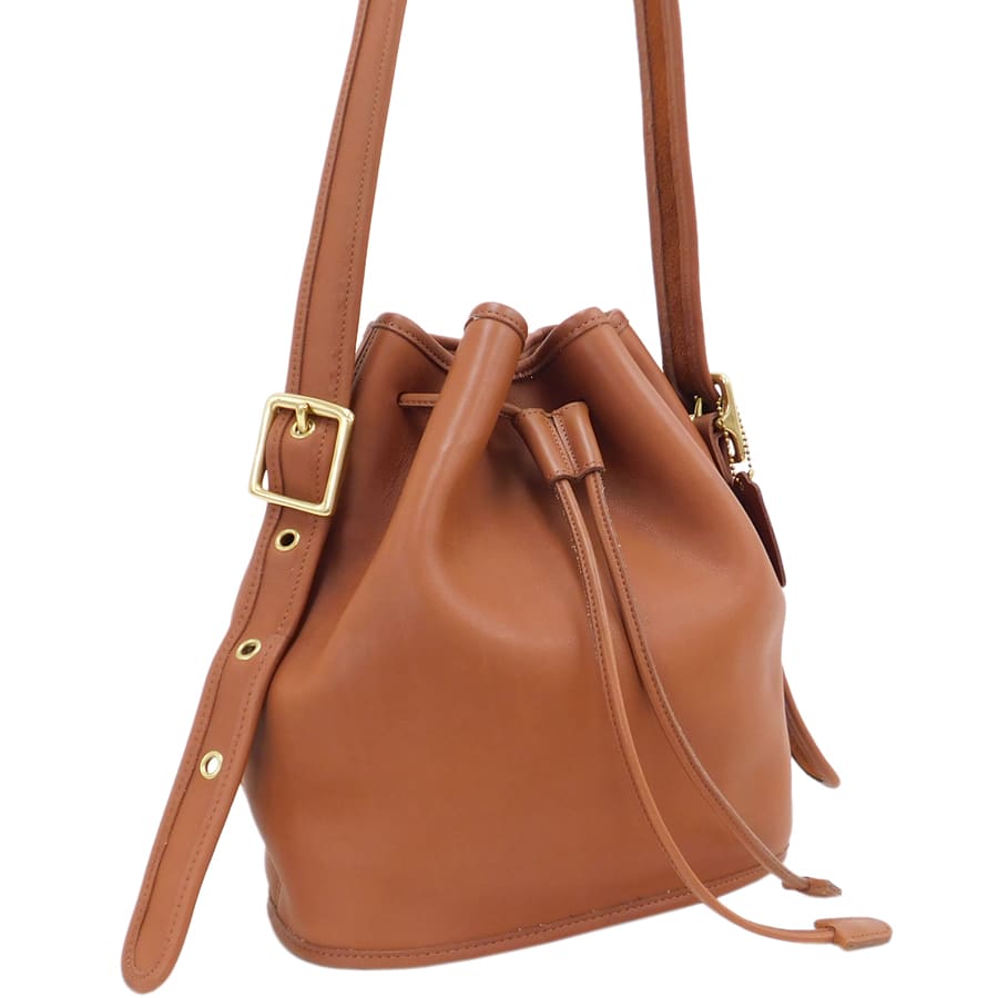 【中古】コーチ オールドコーチ ショルダーバッグ 巾着 ドローストリング 9952 レザー ブラウン ヴィンテージ USA製 COACH [送料無料]のサムネイル