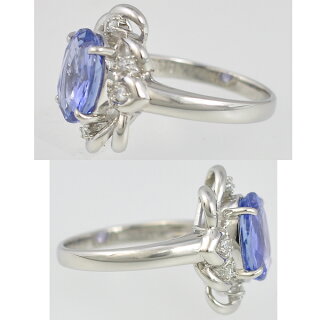 【スーパーSALE】プラチナ900/サファイヤ・ダイヤモンド/リングジュエリーpt9003.19カラット0.10カラット指輪12号鑑別書付き【】【送料無料】
