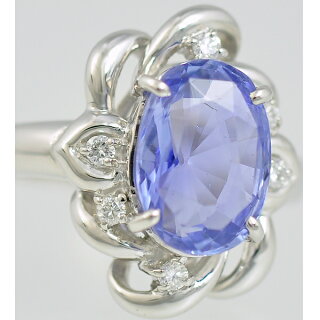 【スーパーSALE】プラチナ900/サファイヤ・ダイヤモンド/リングジュエリーpt9003.19カラット0.10カラット指輪12号鑑別書付き【】【送料無料】