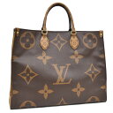 【中古】ルイヴィトン トートバッグ オンザゴーGM ジャイアントモノグラム モノグラムリバース M44576 LOUIS VUITTON [送料無料]