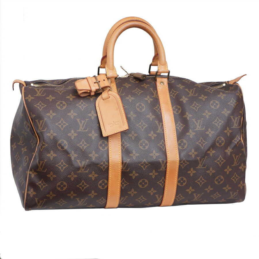 【中古】ルイヴィトン キーポル45 トラベル ボストンバッグ M41428 モノグラム ブラウン キャンバス LOUIS VUITTON Keepall 45 [送料無料]