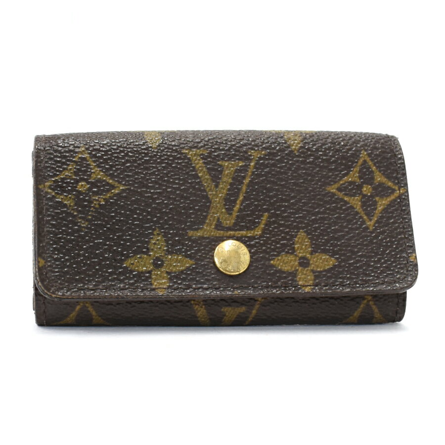【中古】ルイヴィトン 4連キーケース ミュルティクレ4 M62631 モノグラム キャンバス ブラウン LOUIS VUITTON