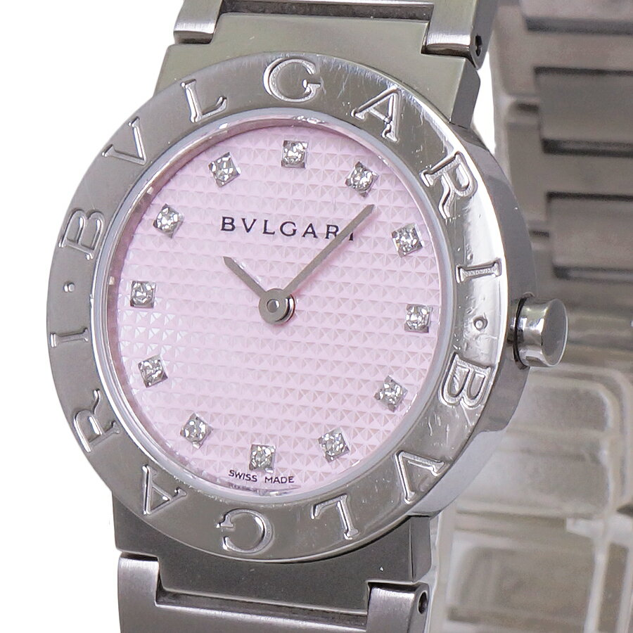 【中古】BVLGARI ブルガリ レディース腕時計 ブルガリブルガリ 12Pダイヤモンド SS クォ ...