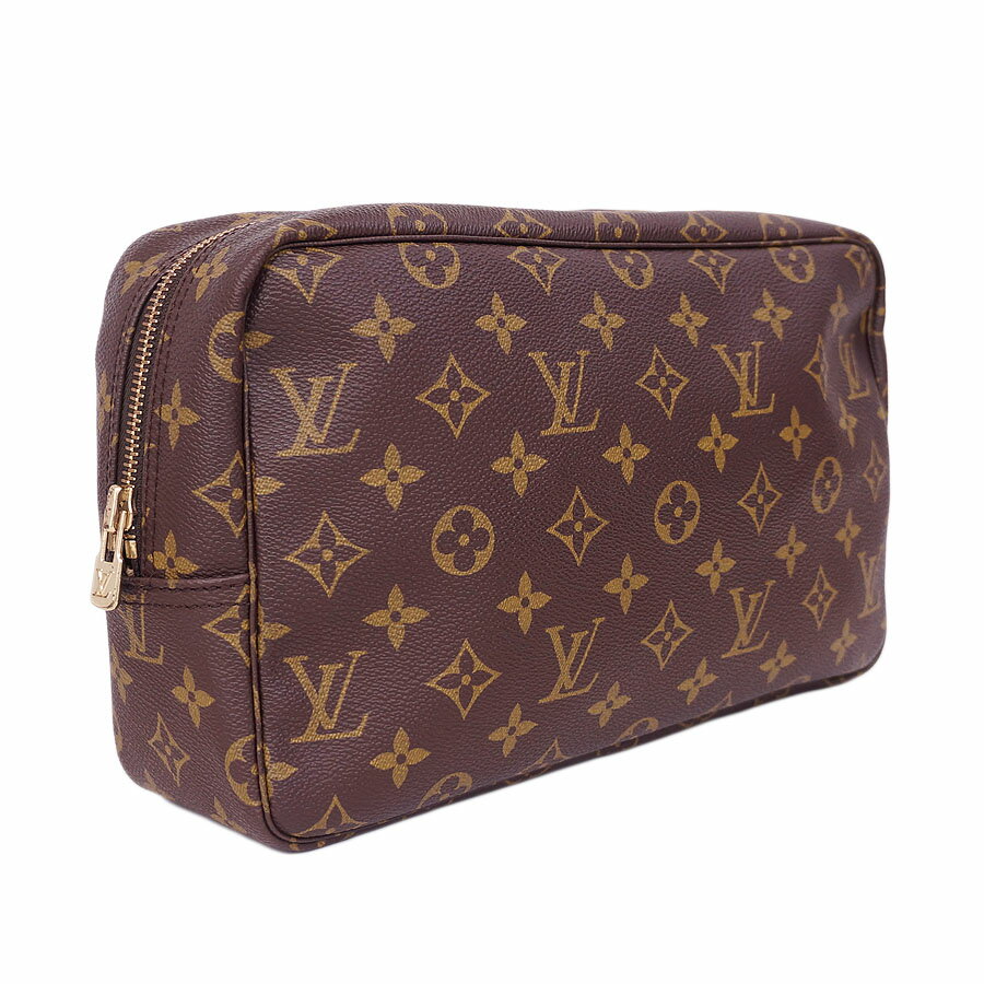 【中古】ルイヴィトン ポーチ モノグラム トゥルーストワレット28 ブラウン M47522 LOUIS VUITTON [送料無料]