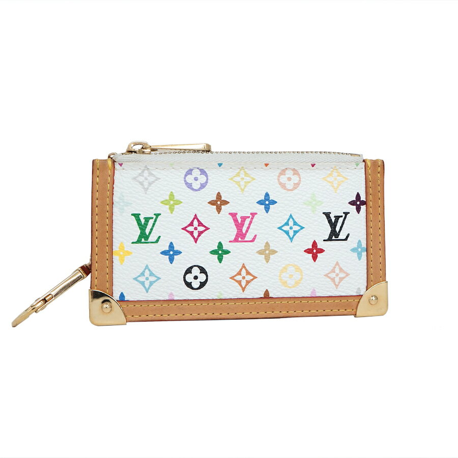 【中古】ルイヴィトン ポシェット・クレ キーリング付コインケース M92655 モノグラム・マルチカラー ブロン LOUIS VUITTON[送料無料]