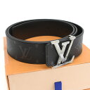 【中古】ルイヴィトン ベルト サンチュール ベルト・LV イニシャル 40MM リバーシブル M9043 モノグラムエクリプス キャンバス ブラック LOUIS...