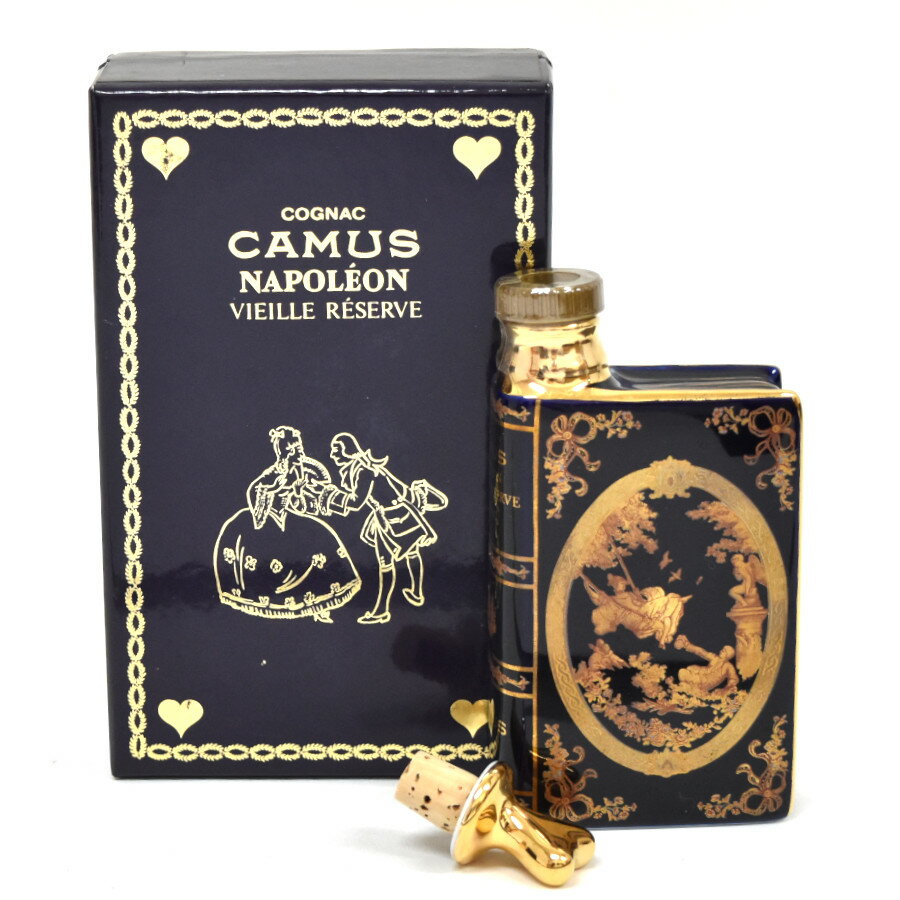 【中古】未開栓 ブランデー カミュ ナポレオン コニャック ミニブック 青陶器 50ml 40度 CAMUS NAPOLEON [美品][送料無料]