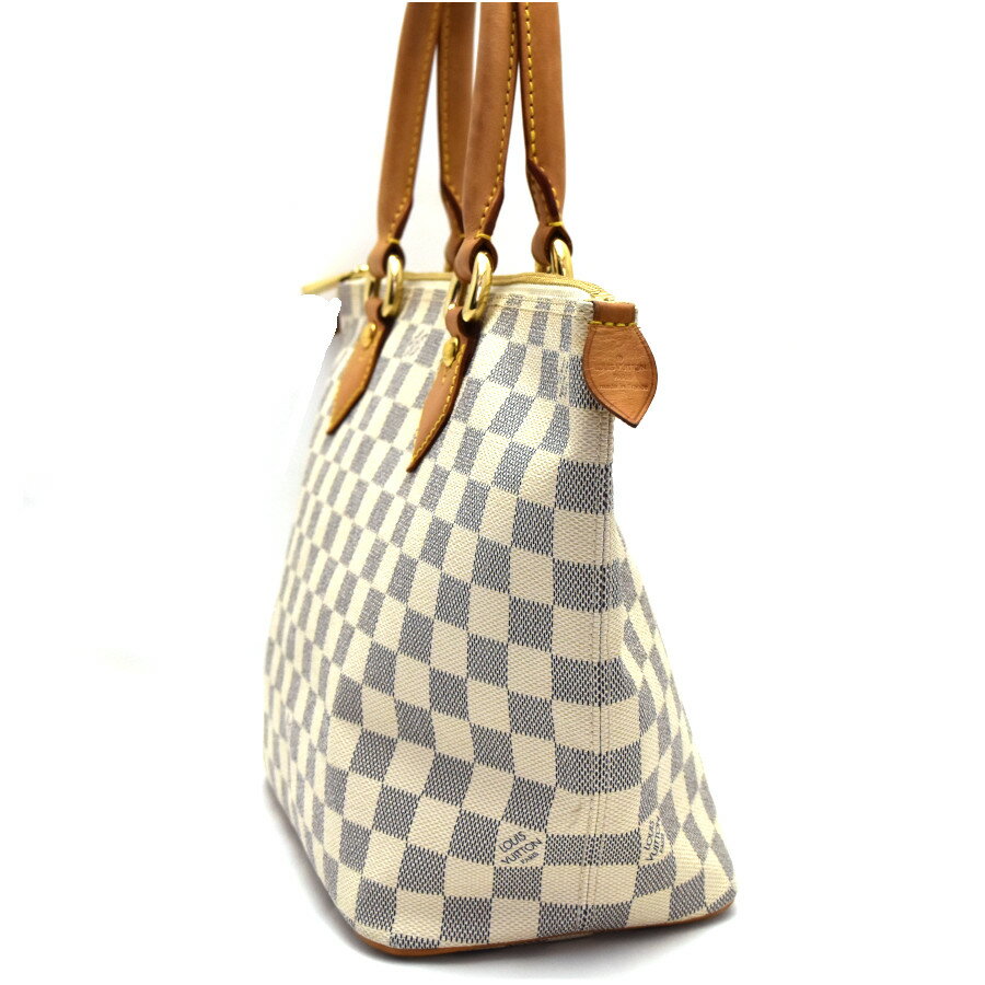 【中古】ルイヴィトン ハンドバッグ サレヤPM ダミエアズール N51186 キャンバス×レザー レディース オフホワイト LOUIS VUITTON [送料無料]