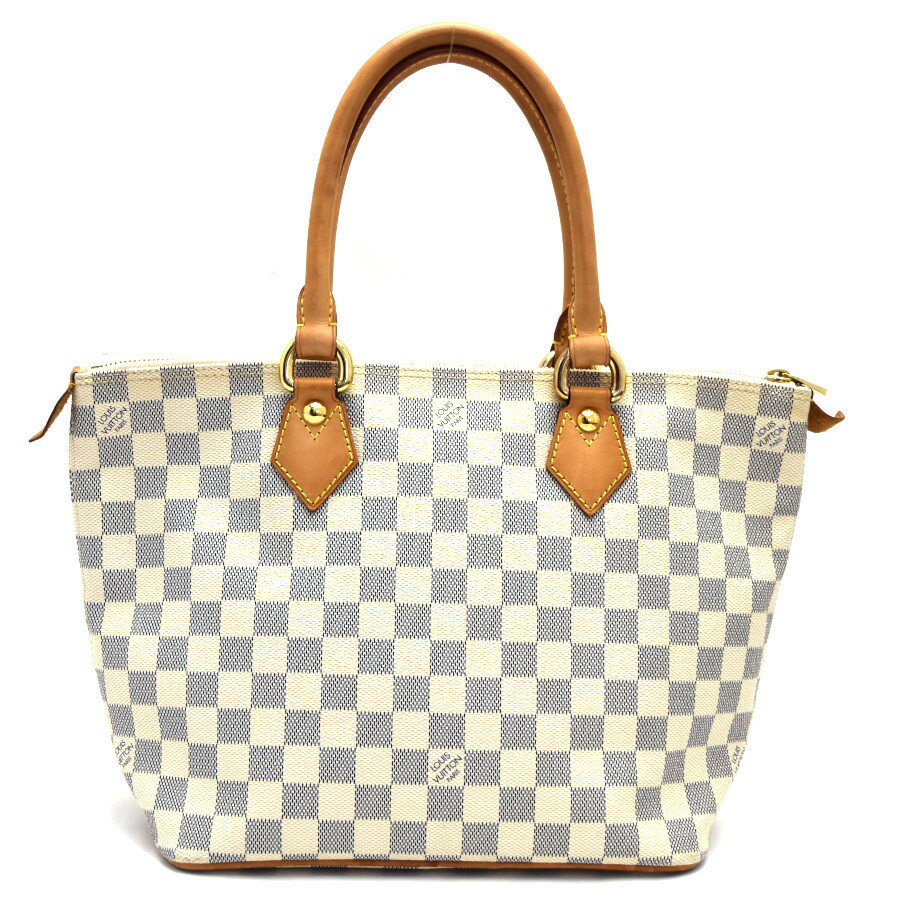 【中古】ルイヴィトン ハンドバッグ サレヤPM ダミエアズール N51186 キャンバス×レザー レディース オフホワイト LOUIS VUITTON [送料無料]