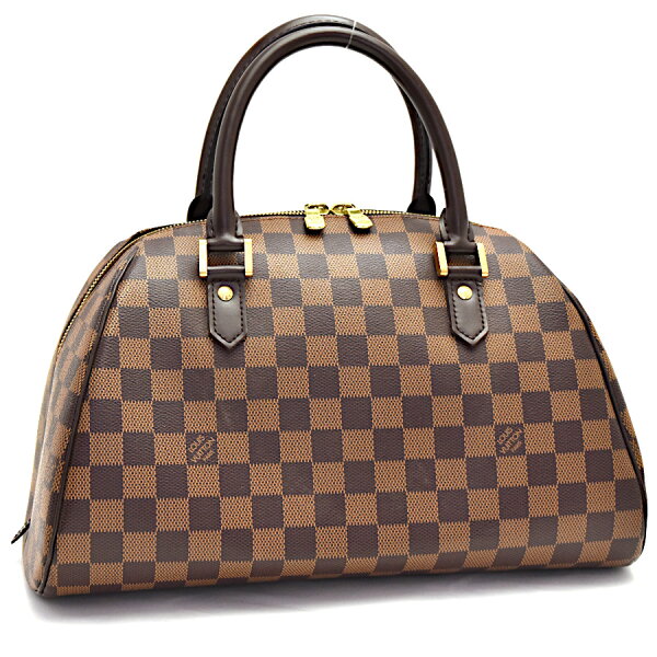 【中古】ルイヴィトン ハンドバッグ リベラMM ダミエ N41434 キャンバス×レザー レディース ブラウン LOUIS VUITTON [美品][送料無料]