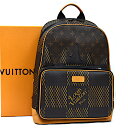 【中古】新品同様 ルイヴィトン リュック LV スクエアードコレクション ダミエ エベヌ ジャイアント モノグラム キャンパス N40380 ニゴコラボ LUO...