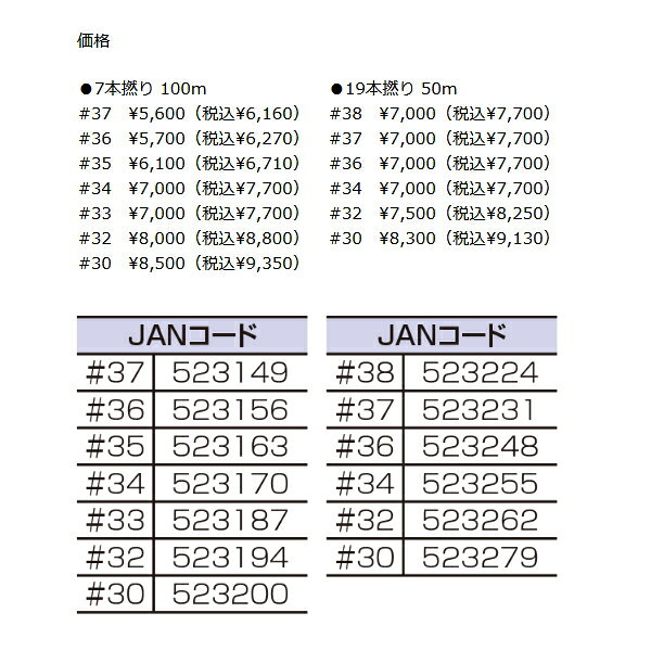 釣具総合卸売販売 フーガショップ2の釣武者 キャメックス アルティマ 最強ワイヤー 19本撚り 50m #34 ブラック｜アングル3