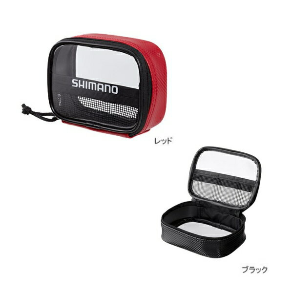 シマノ フルオープンポーチ PC-023I レッド Mサイズ