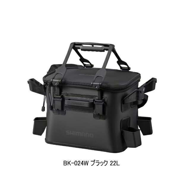 ≪'23年9月新商品！≫ シマノ ロッドレスト タックルバッグ (レスト4/ハードタイプ) BK-024W ブラック 22L