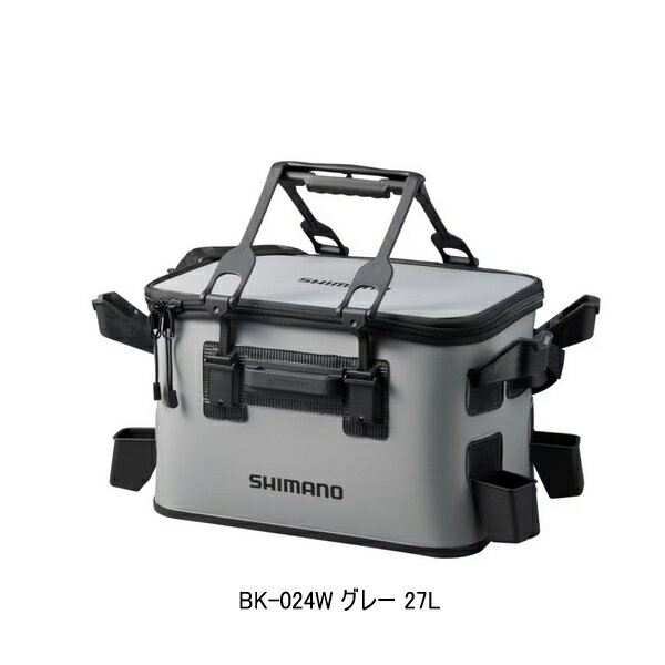 ≪'23年9月新商品！≫ シマノ ロッドレスト タックルバッグ (レスト4/ハードタイプ) BK-024W グレー 27L