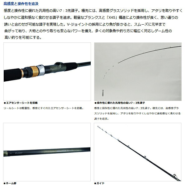 釣具総合卸売販売 フーガショップ2の≪'23年4月新商品！≫ ダイワ アナリスター 73 80-265・Q 〔仕舞寸法 137cm〕 【保証書付】｜アングル2