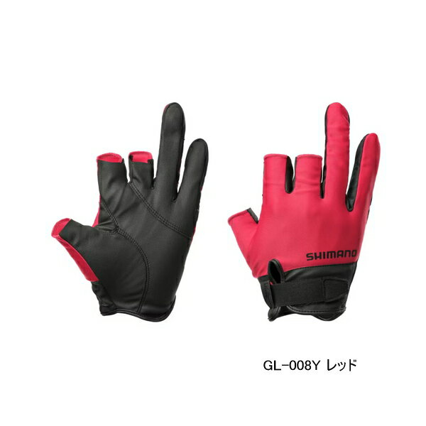 Wear - （25年3月新商品） シマノ 01 ベーシック グローブ 3 GL-008Y レッド 2XLサイズ
