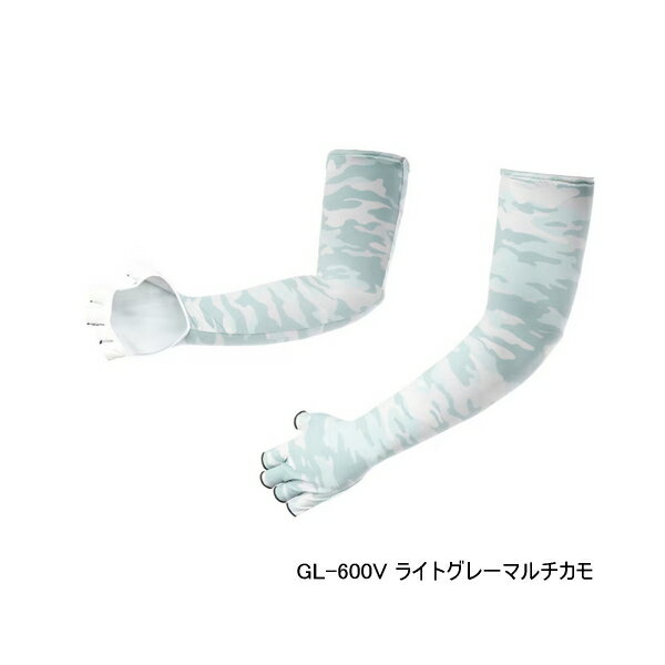 ≪'25年4月新商品！≫ シマノ サン プロテクション ロンググローブ 5 GL-600V ライトグレーマルチカモ M..