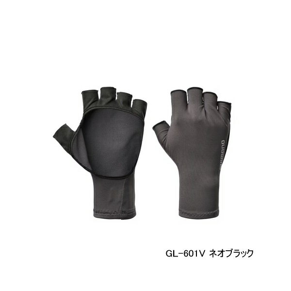 ≪'25年4月新商品！≫ シマノ サン プロテクション グローブ 5 GL-601V ネオブラック Lサイズ [4月発売予定/ご予約受付中]のサムネイル