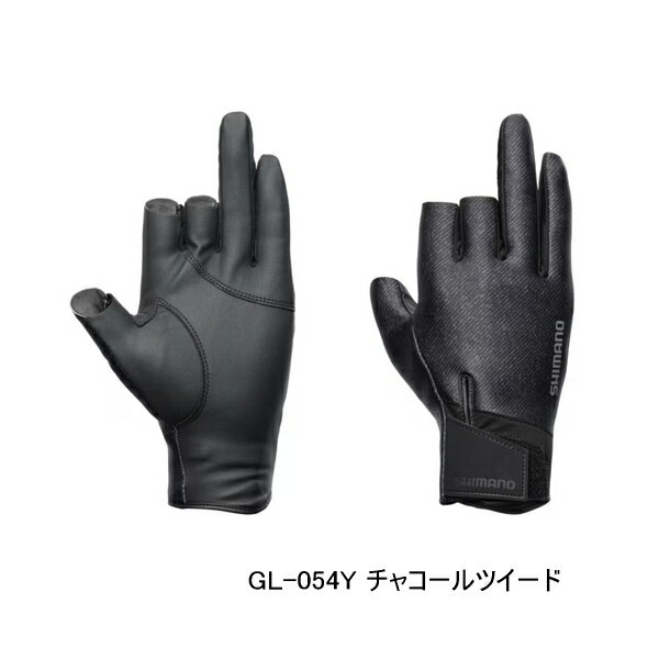 ≪'25年10月新商品！≫ シマノ 03 タイタニューム・アルファ グローブ 3 GL-054Y チャコールツイード 2XLサイズ