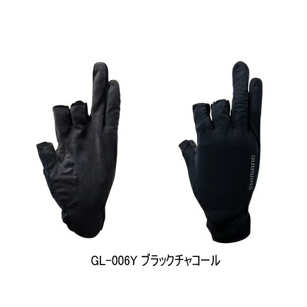 （26年3月新商品） シマノ 05 センシティブ グローブ 3 GL-006Y ブラックチャコール Lサイズ