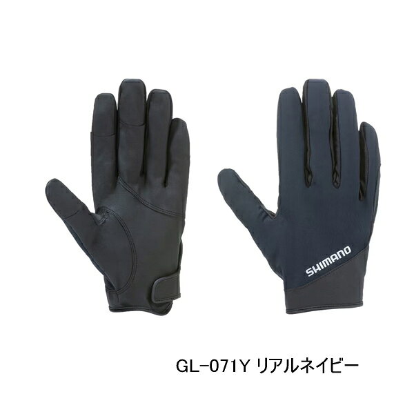 （26年9月新商品） シマノ 01 ベーシックウォーム グローブ 指出し GL-071Y リアルネイビー 2XLサイズ