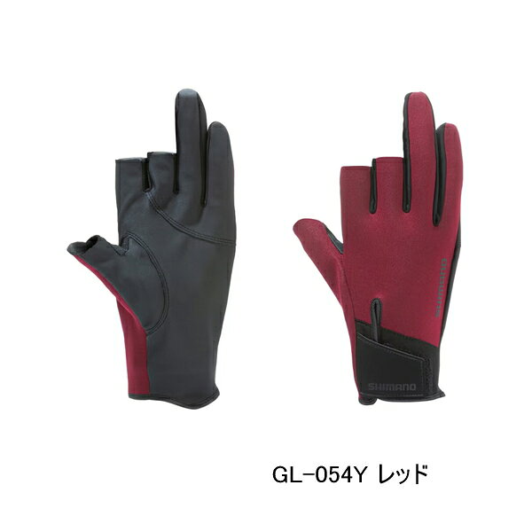 （26年10月新商品） シマノ 03 タイタニューム・アルファ グローブ 3 GL-054Y レッド Mサイズ