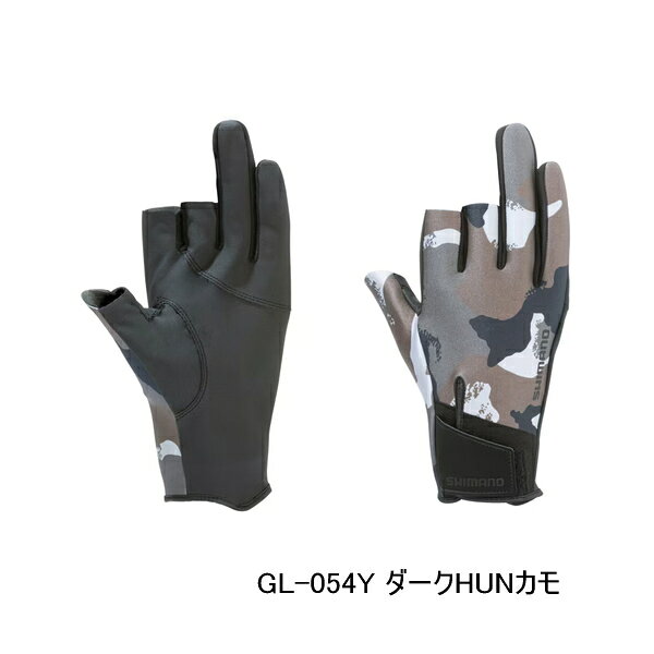 （26年10月新商品） シマノ 03 タイタニューム・アルファ グローブ 3 GL-054Y ダークHUNカモ Mサイズ