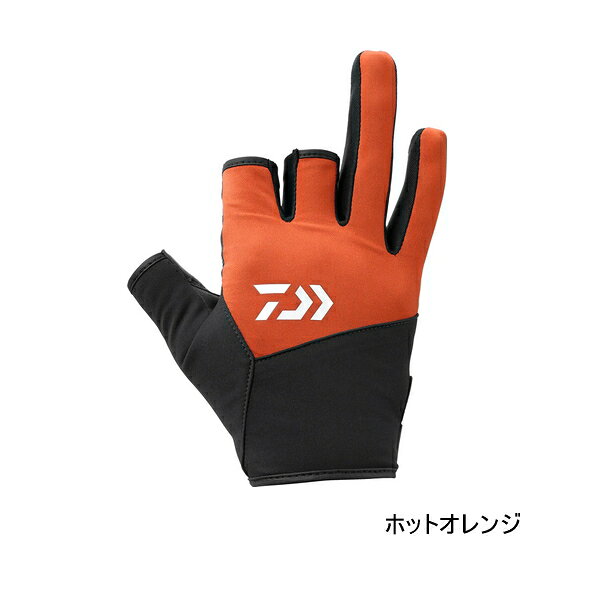 ≪'25年9月新商品！≫ ダイワ 防風グローブ 3本カット DG-8922W ホットオレンジ XLサイズ