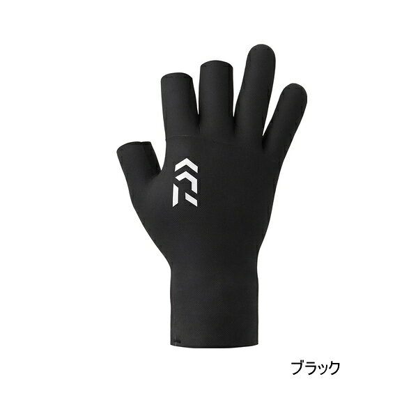 ≪'25年9月新商品！≫ ダイワ クロロプレングローブ 3本カット DG-2125W ブラック Lサイズ