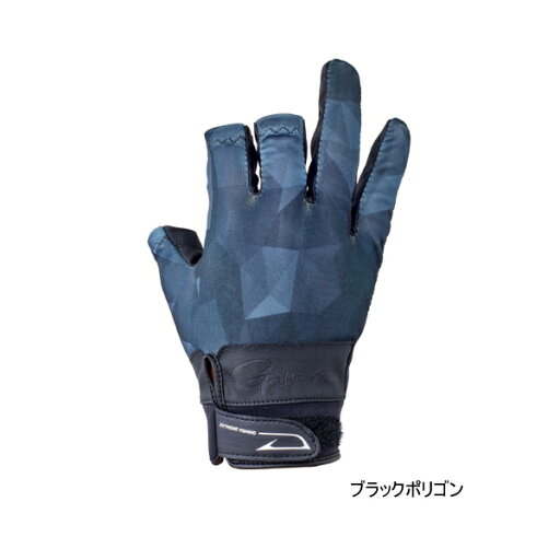 がまかつ ストレッチフィッシンググローブ(3本切) GM-7291 ブラックポリゴン LLサイズ がまかつ ストレッチフィッシンググローブ(3本切) GM-7291 ブラックポリゴン LLサイズ