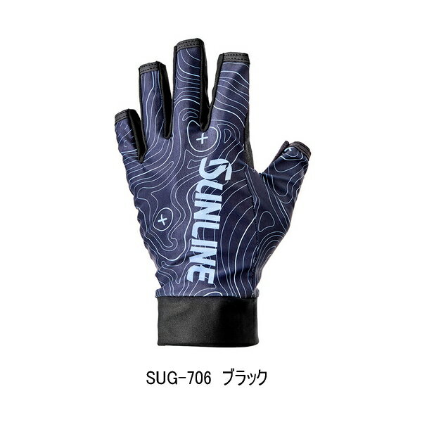 （26年5月新商品） サンライン クイックドライサングローブ SUG-706 ブラック Lサイズ