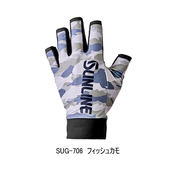 （26年5月新商品） サンライン クイックドライサングローブ SUG-706 フィッシュカモ Mサイズ