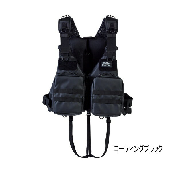 ≪'24年5月新商品!≫ アブガルシア システムゲームベスト コーティングブラック フリーサイズ 【返品不..