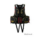 ≪'24年12月新商品!≫ がまかつ アルテマシールドプロ フローティングベスト GM-2183 ブラック×レッド Mサイズ(4)