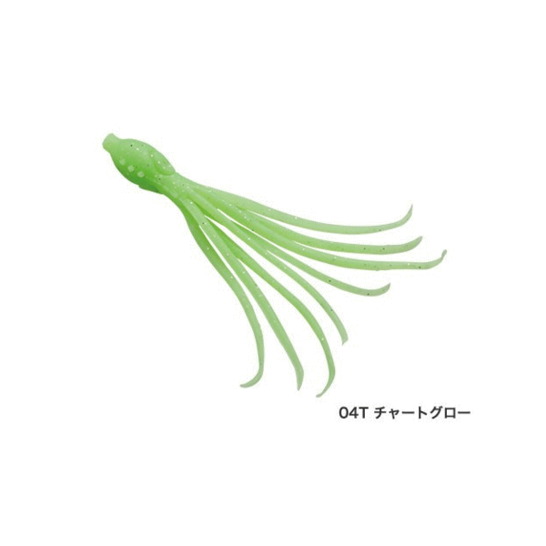 Salt Water - ≪'17年3月新商品！≫ シマノ 炎月 集魚ネクタイ イイダコベイビー EW-008Q 04T チャートグロー 100mm 【6個セット】