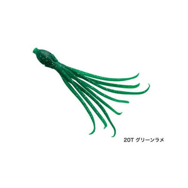 楽天釣具総合卸売販売 フーガショップ2≪'17年3月新商品！≫ シマノ 炎月 集魚ネクタイ イイダコベイビー EW-008Q 20T グリーンラメ 100mm 【6個セット】