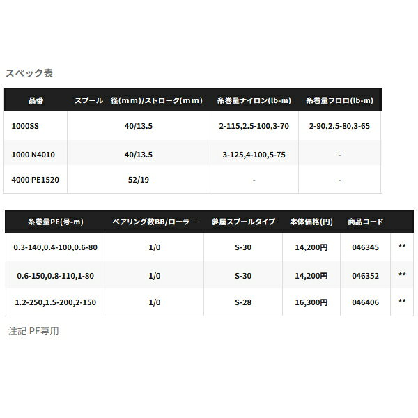 釣具総合卸売販売 フーガショップ2の≪'23年8月新商品！≫ シマノ 夢屋 ライトウェイトカスタムスプール 1000 N4010 【小型商品】｜アングル3
