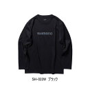 ≪'24年3月新商品！≫ シマノ ドライロゴTシャツ ロングスリーブ SH-022W ブラック Mサイズ